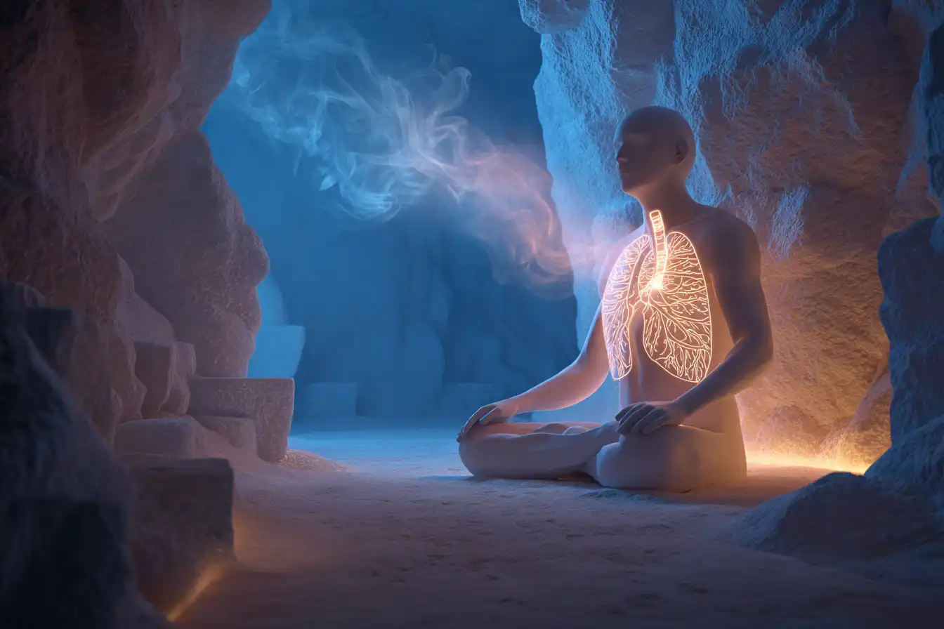 Cystic fibrosis symptom relief and respiratory support through halotherapy